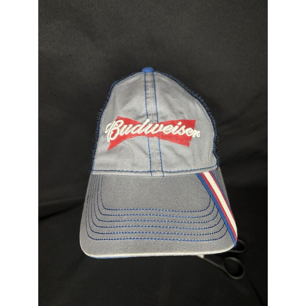 Vintage Budweiser Hat Beer Gray Blue Red SnapBack Cap King Of Beers College